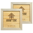 thumbnail image 1 of Rustic Wooden Square Picture Frames 8x8 - Set of 2 - 100% Natural Solid Eco Wood with Real Glass for Wall Mounting and Tabletop Photo Frame - Brown Grey, 1 of 7