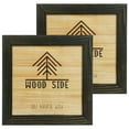 thumbnail image 1 of Rustic Wooden Square Picture Frames 8x8 - Set of 2 - Natural Solid Eco Wood with Real Glass for Wall Mounting and Tabletop Photo Frame - Black Charcoal, 1 of 6