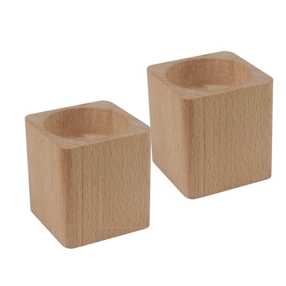 Rustic Wooden Votive Candle Holders - Wood Tealight Candle Holder -Candle Holders Bulk - Wood Candle Holder for Centerpieces for Tables, Wedding Decor, Fireplace Decorations and Party