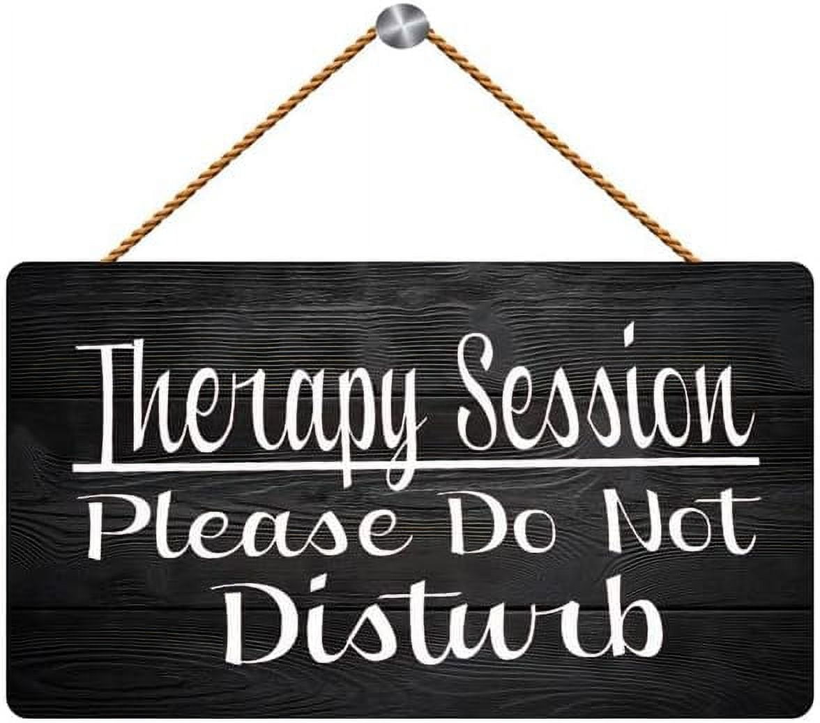 Rustic Wooden Wall Plaque Therapy In Session Wood Sign In Progress Please Do For Hanging Decorations Halloween Christmas Thanksgiving Wedding Birthday Party Decoration 5x10 Inch