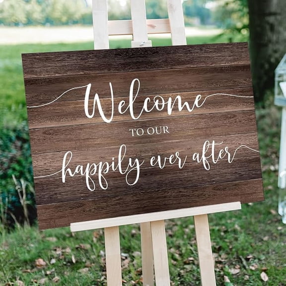 Rustic Wooden Welcome Sign 18x12 INCH Wedding Decor