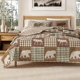 thumbnail image 1 of Lodge Quilt Set - Lightweight, Soft, All-Season - 2-Piece Reversible Rustic Bedding Set (Twin / Twin XL, Hemlock Green / Brown), 1 of 6