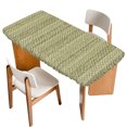 Foot Stripes Rustic Woven Texture Table Cloths for 6 Foot Rectangle Tables, Green ...