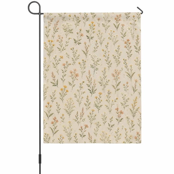 Rustic Yellow Field Flowers Garden Flag 28x40 Inch Vintage Meadow Grass Farmhouse Fall Double Sided Outdoor Garden Flags Welcome House Flag Decorative Yard Flags for Outside Holiday Decoration