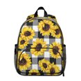 thumbnail image 1 of Rustic Yellow Sunflower Students Backpack - Vintage Boho Floral and Bee Design with Comfortable Adjustable Straps, Lightweight Water-Repellent School Bag, 1 of 6