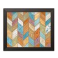 thumbnail image 1 of Rustic Zig Zag Chevron Patterned Print by Cynthia Coulter (Not Printed on Wood); One 14x11in Black Framed Print, 1 of 3