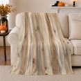 thumbnail image 1 of Rustic cozy wood plank print Flannel Blanket warm farmhouse artwork Home Decor for couch bedroom cabin reading nook, Housewarming Gift for adults and cabin lovers, 1 of 9