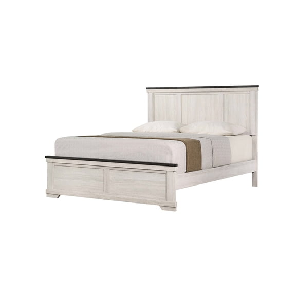 Rustic panel bed with easy - clean headboard / Ideal for a cozy bedroom