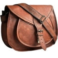 thumbnail image 1 of Rustic town 13" Genuine Leather Handmade Crossbody Sling Handbag for Ladies, 1 of 7