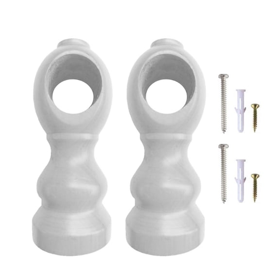 RusticCurtain Bracket Closed End Design Strong Support for Thick Drapes Use