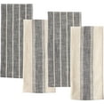 thumbnail image 1 of KAF Home Slubbed Cotton Kitchen Towels, Natural Rustic, 18” x 28”, Black, 4-Pack, 1 of 8