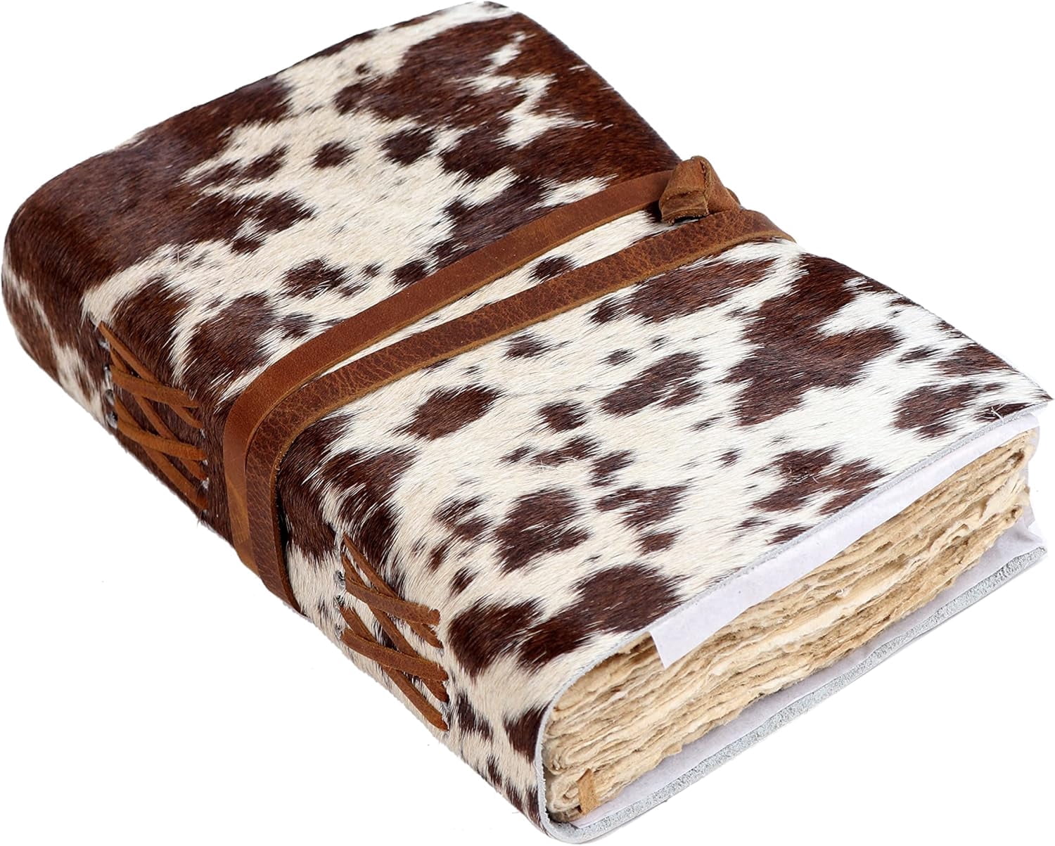 RusticVintage Leather Journal Travel Diary Handmade Vintage Bound Notebook For Men & Women Antique Finish Quality Unlined Brown Paper Perfect for Notes Art Sketchbook, 8X6 Inches White