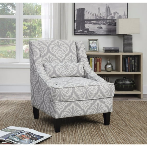 Rustically Charmed Accent Chair, Gray/White