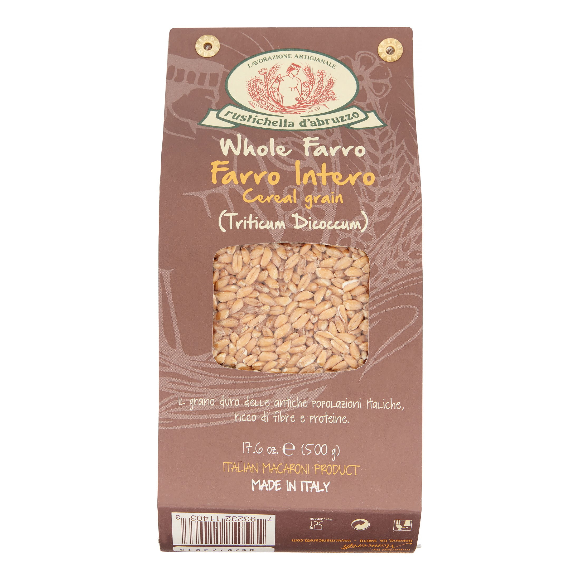 Rustichella d'Abruzzo Whole Grain Farro, 17.6 Oz