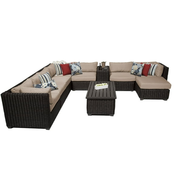 Rustico 10 Piece Outdoor Wicker Patio Furniture Set 10b
