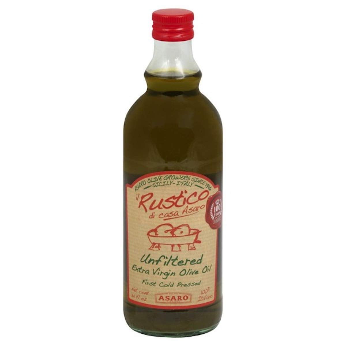 Rustico di casa Unfiltered First Cold Pressed Extra Olive Oil 33.8 Oz