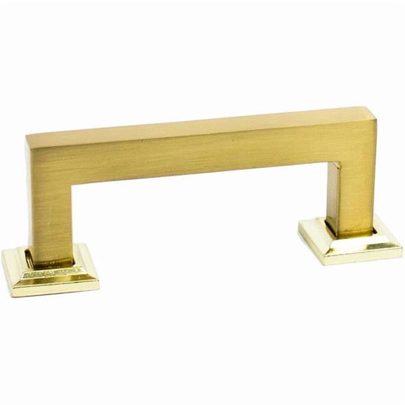 Rusticware 993SB 3 in. Center-to-Center Modern Square Door Pull - Satin Brass