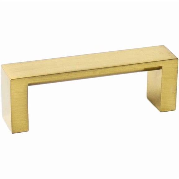 Rusticware 952SB 3 in. Center-to-Center Modern Square Flat Door Pull - Satin Brass