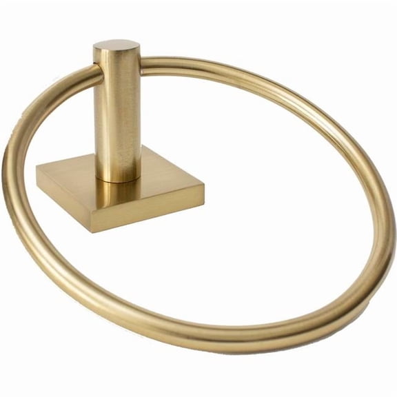 Rusticware 8986SB Urban Modern Square Towel Ring - Satin Brass