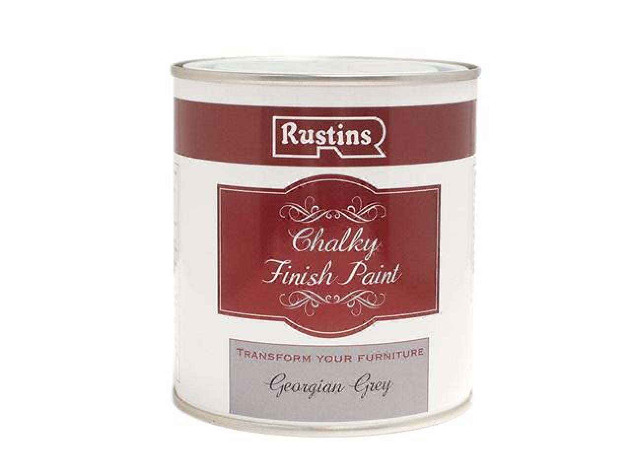 Rustins - Chalky Finish Paint Georgian Grey 500ml