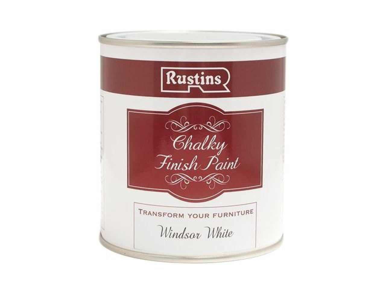 Rustins - Chalky Finish Paint Windsor White 250ml