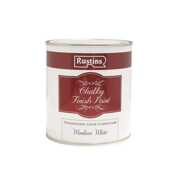 Rustins - Chalky Finish Paint Windsor White 500ml