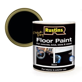 Rustins Quick Dry Floor Paint Black 1L