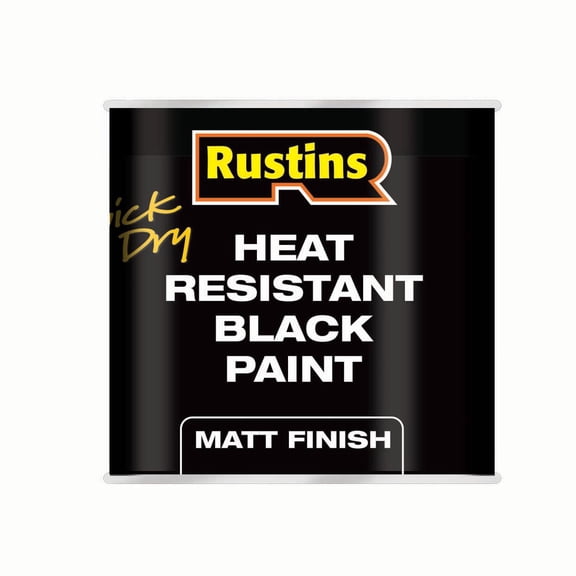 Rustins Quick Dry Heat Resistant Black Paint Matt Finish 250ml
