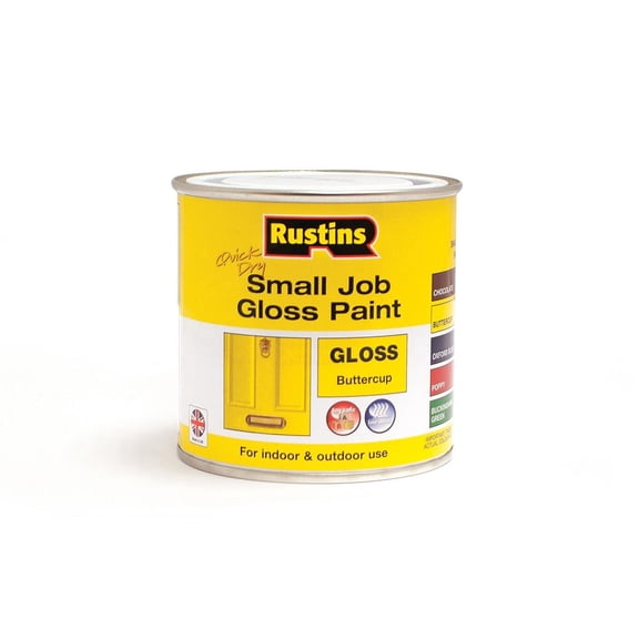 Rustins Quick Dry Small Job Paint Gloss Buttercup 250ml
