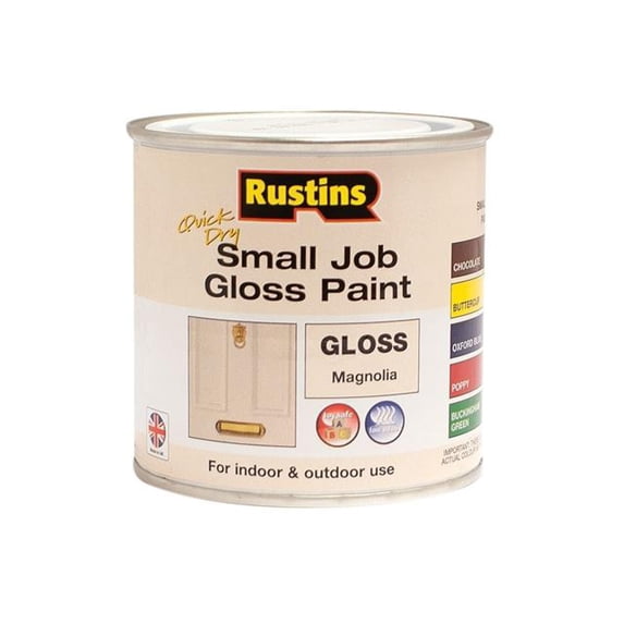 Rustins - Quick Dry Small Job Gloss Paint Magnolia 250ml