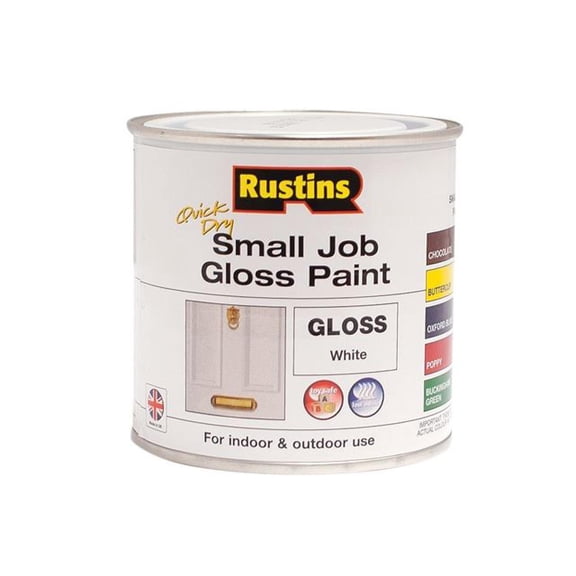 Rustins Quick Dry Small Job Paint Gloss White 250ml