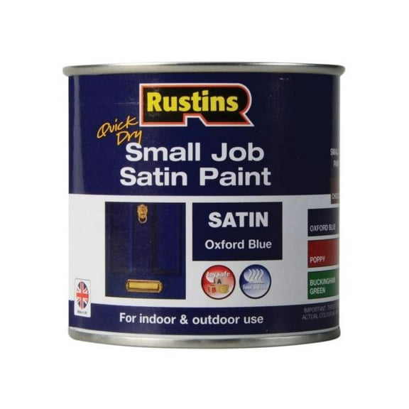 Rustins Quick Dry Small Job Paint Satin Oxford Blue 250ml