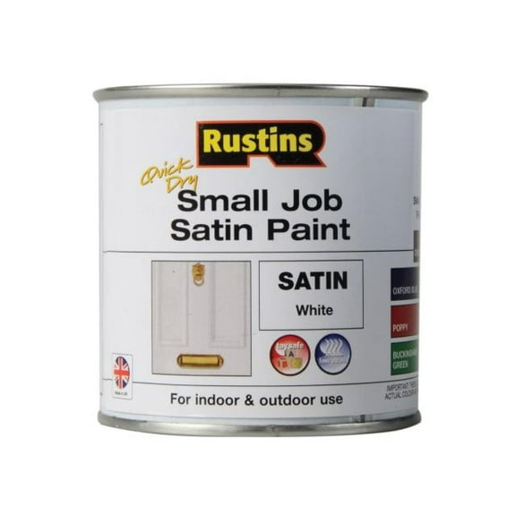 Rustins Quick Dry Small Job Paint Satin White 250ml