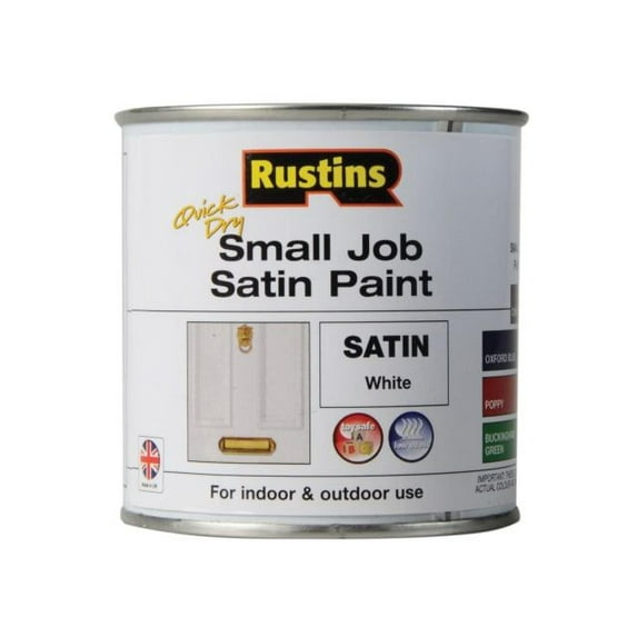 Rustins - Quick Dry Small Job Satin Paint White 250ml