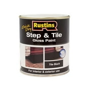Rustins - Quick Dry Step & Tile Paint Gloss Black 500ml
