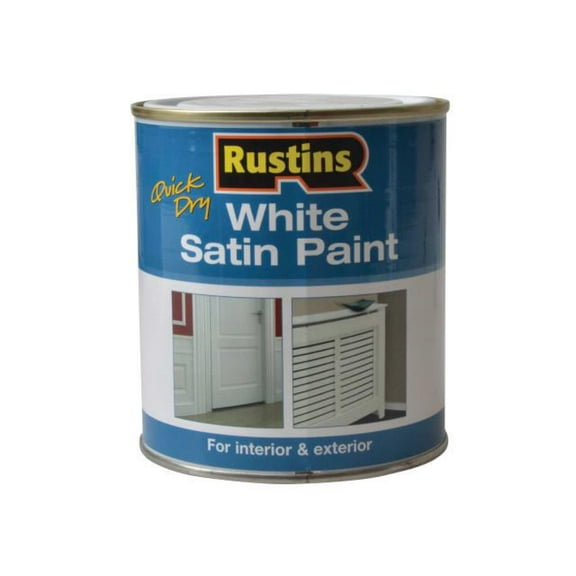 Rustins - Quick Dry White Satin Paint 500ml