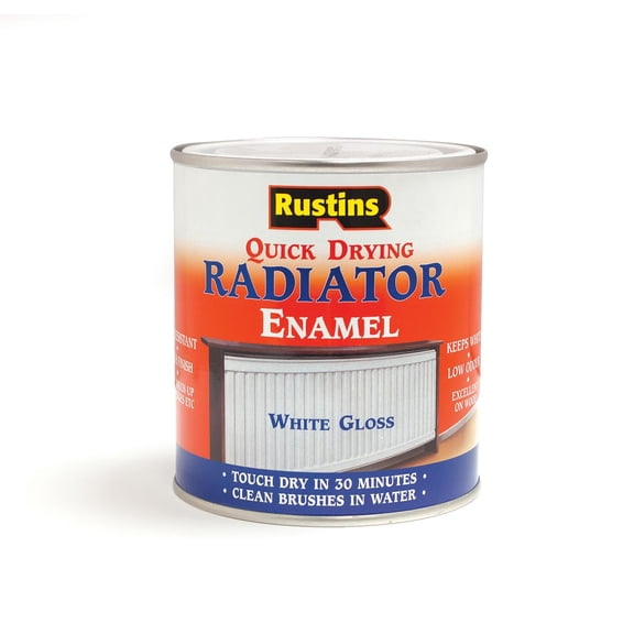 Rustins Quick Drying Radiator Enamel Gloss White 1L