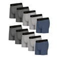 thumbnail image 1 of Rustler Everyday Comfort Boxer Briefs for Men, XL, Charcoal/Ultimate Grey/Vintage Indigo, 10-Pack, 1 of 10