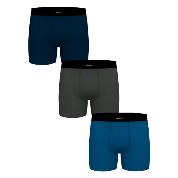 Rustler Men's Boxer Briefs, Active Underwear for Men, M, Navy/Charcoal/Sport Blue, 3-Pack