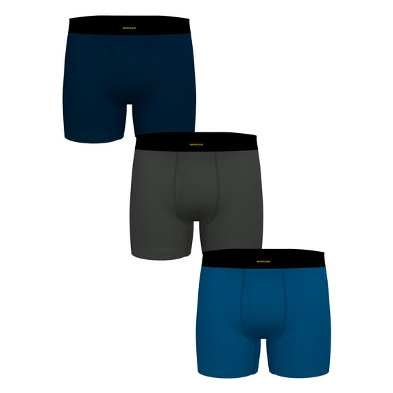 Rustler Men's Boxer Briefs, Active Underwear for Men, XL, Navy/Charcoal/Sport Blue, 3-Pack