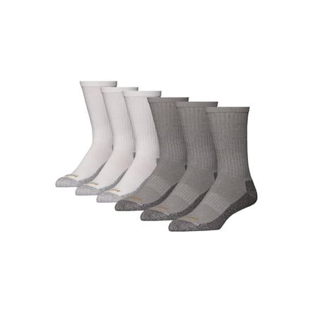 Rustler Men's Socks, Active Crew Socks for Men, 10-13, Black/Grey Heather, 3-Pack