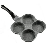 Rustless Egg Frying Pan | 4-Cup Nonstick Easy Clean Egg Cooker Omelet Pan For Breakfast Swedish Pancake, Plett, Crepe Pan Gas Stove and Other Stoves Cookware