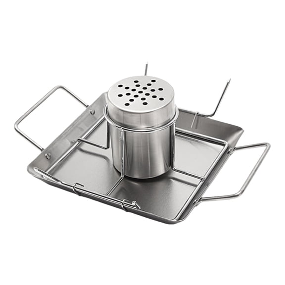 Rustless Steel Turkey Roasting Rack with Base Tray for Large Birds BBQ Grilling