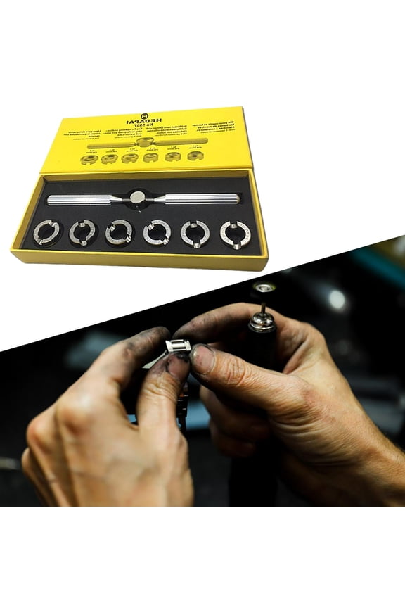 Rustless Watch Case Opener, with 6 Different Sizes Dies ,Watchmaker Remover Wrench ,Watch Repair Tool Set No 5537