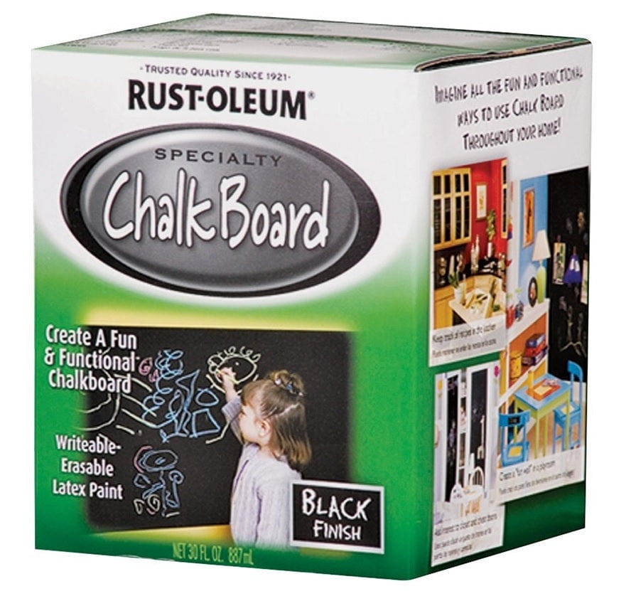 Rustoleum 206540 1 Quart Black Chalk Board Paint