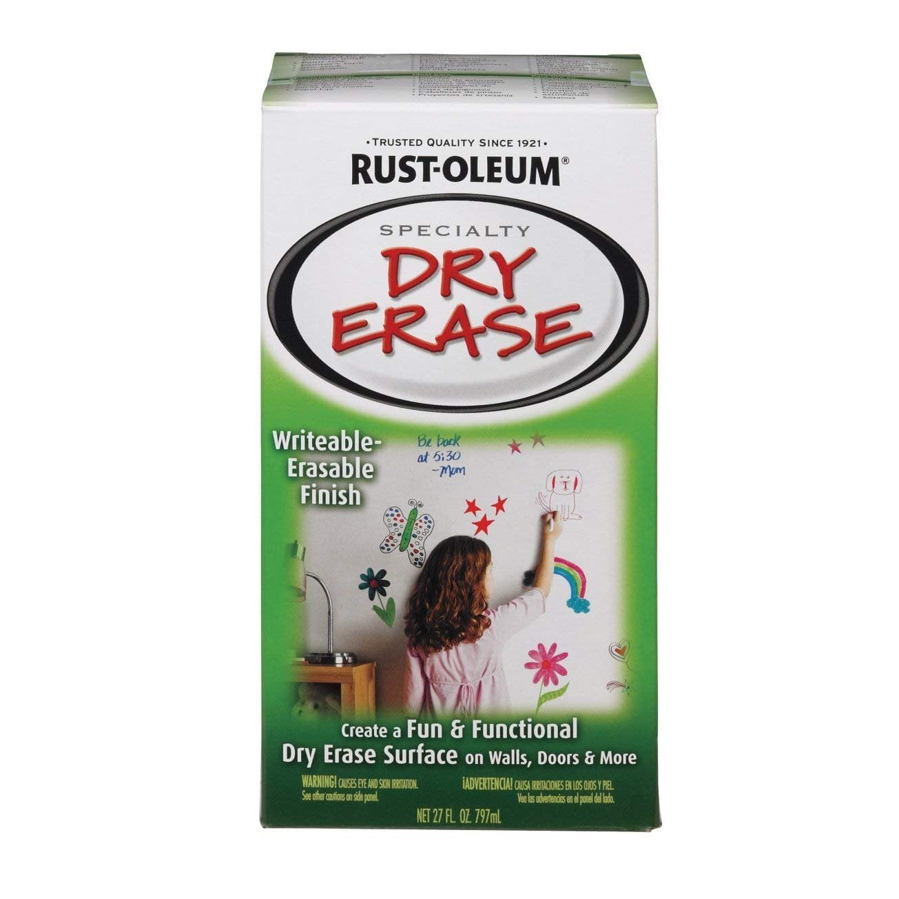 Rustoleum 241140 2 Pack 27 oz. Specialty Dry Erase Paint Kit, White