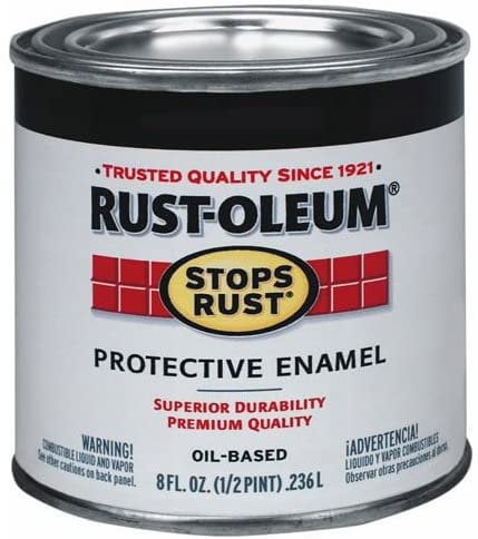 Rust-Oleum Protective Enamel Paint - Oil-Based, Smoke Gray - .50 Pint  Interior & Exterior Use, Professional Finish