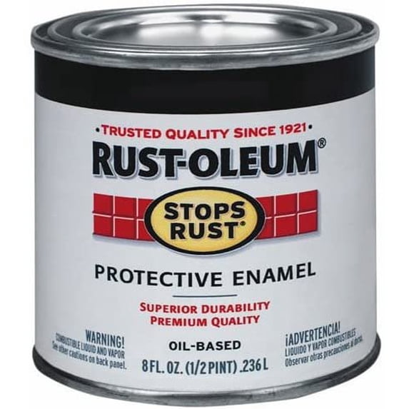 Rust-Oleum Protective Enamel Paint - Oil-Based, Smoke Gray - .50 Pint — Interior & Exterior Use, Professional Finish