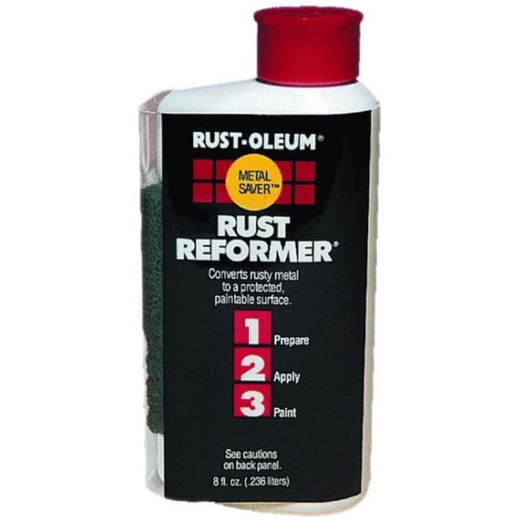 Rust-Oleum Metal Saver Rust Reformer - Rust Converter - 8 oz, Black — Residential Use, Standard Application