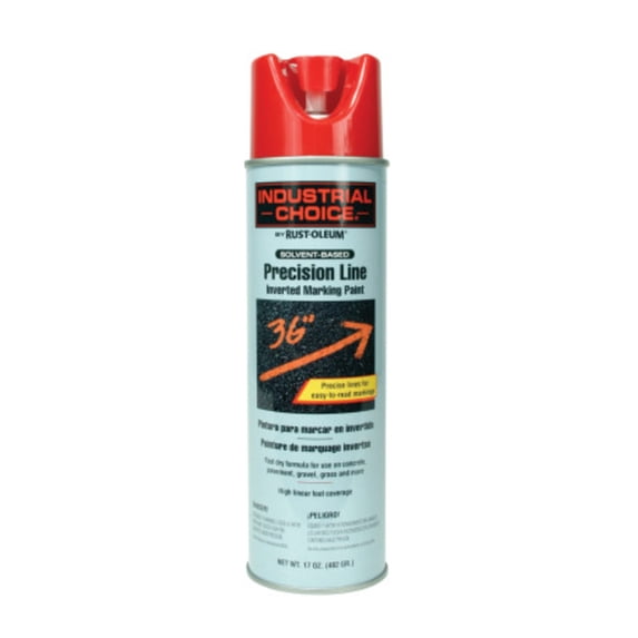 Rust-Oleum Rustoleum 203029 17 Oz Safety Red Precision-Line Inverted Marking Paint (Pack of 12)